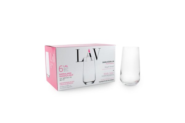 'LAL' Longdrinkglas 6er Set 0,48l LAV (ArtikelNr.1832)