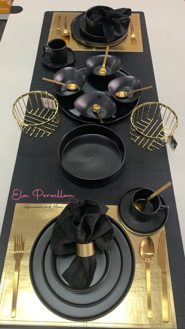 19 pcs. Tableware set for 6 people Tower black (ItemNo.3003)