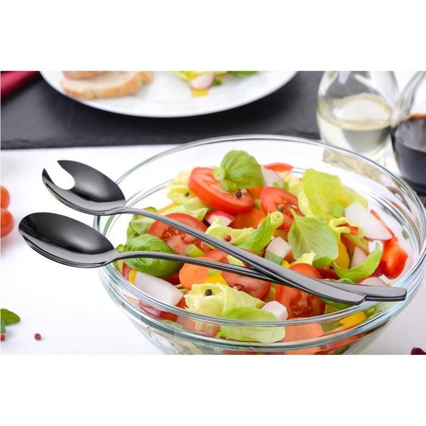 Salatbesteck 2tlg. schwarz Edelstahl (ArtikelNr.3005)