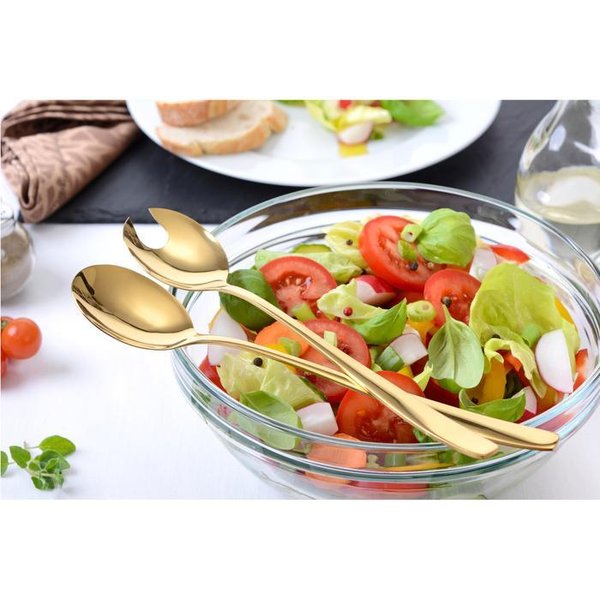 Salatbesteck 2tlg. gold Edelstahl (ArtikelNr.3006)