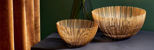 Wire basket gold 25xH12cm Iris (Item No.3040)