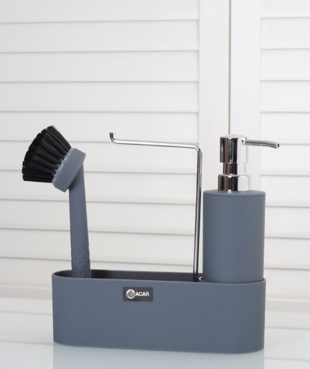 Soap dispenser set round incl. rinsing brush Lumea (Item No. 3062)