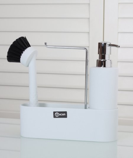 Soap dispenser set round incl. rinsing brush Lumea (Item No. 3062)