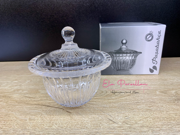 Glamour' sugar bowl with lid D11,5xH11,9cm Pasabahce (item no.3192)