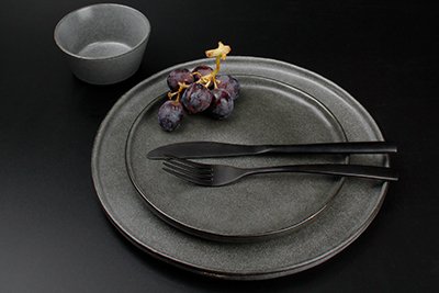 Dessert plate flat 19,5cm grey element (item no.3203)