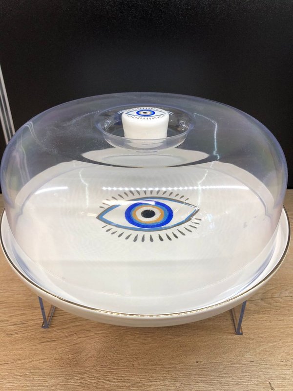 'Eye' cake plate with hood D28cm (item no.3362)