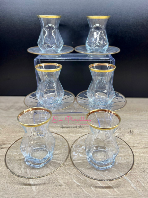 'Alya Golden Touch' Teeglas-Set 12tlg. für 6 Personen LAV  (ArtikelNr.3653)