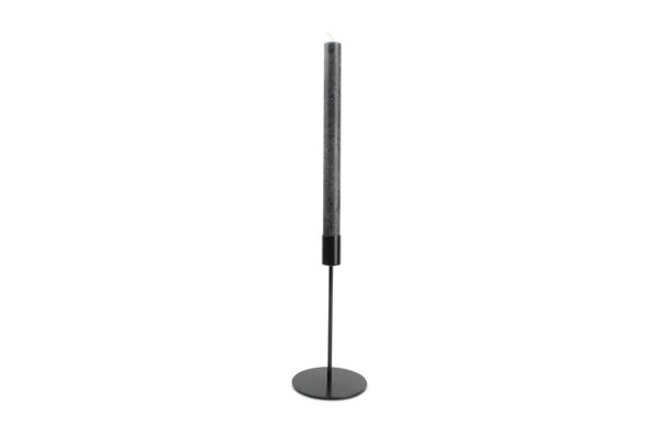 Candle holder metal black 10xH20cm Pillar (Item No.3698)