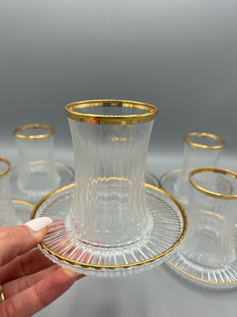 'Elysia Golden Touch' Teeglas 6er Set Pasabahce (ArtikelNr.4410)