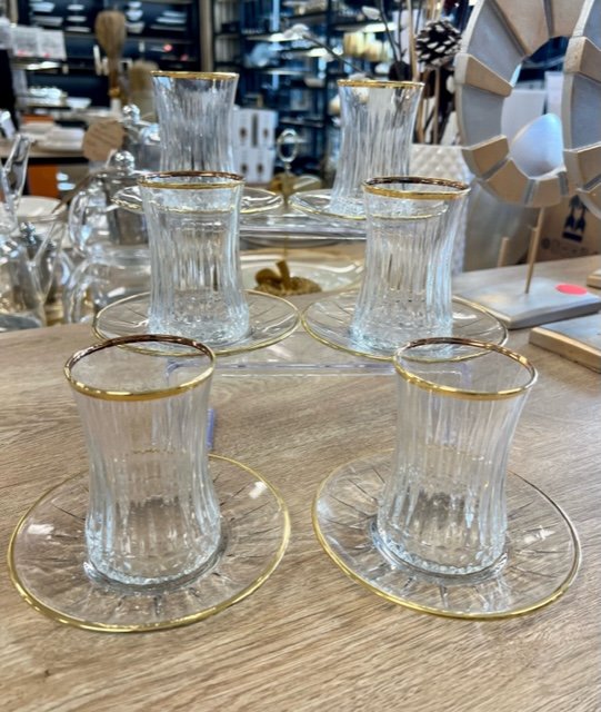 'Elysia Golden Touch' Teeglas-Set 12tlg. für 6 Personen Pasabahce (ArtikelNr.4412)